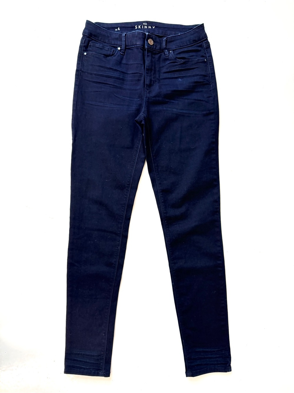 White House Black Market Dark Navy Skinny Jeans size 4